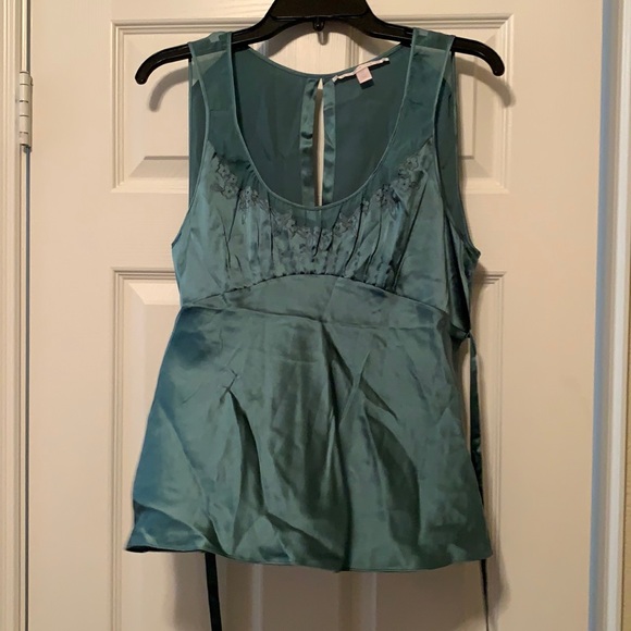 Rebecca Taylor Tops - Rebecca Taylor Sleeveless Silk Green Top
